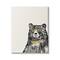 Stupell Industries Black Bear Golden Glasses Bow Tie Kids' Animal Canvas Wall Art